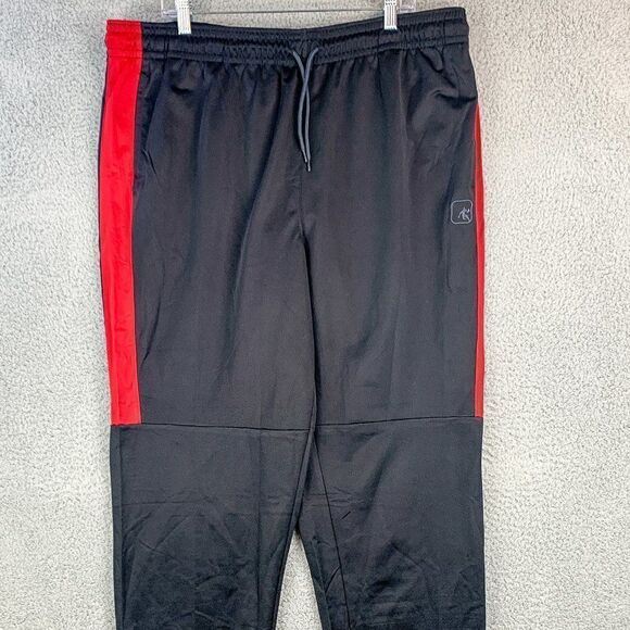 AND1 Track Pants Mens 2XL Black Red Basketball Outdoor Athleisure Gym‎ Track Run - Picture 1 of 16